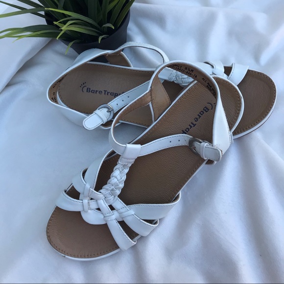 baretraps white sandals